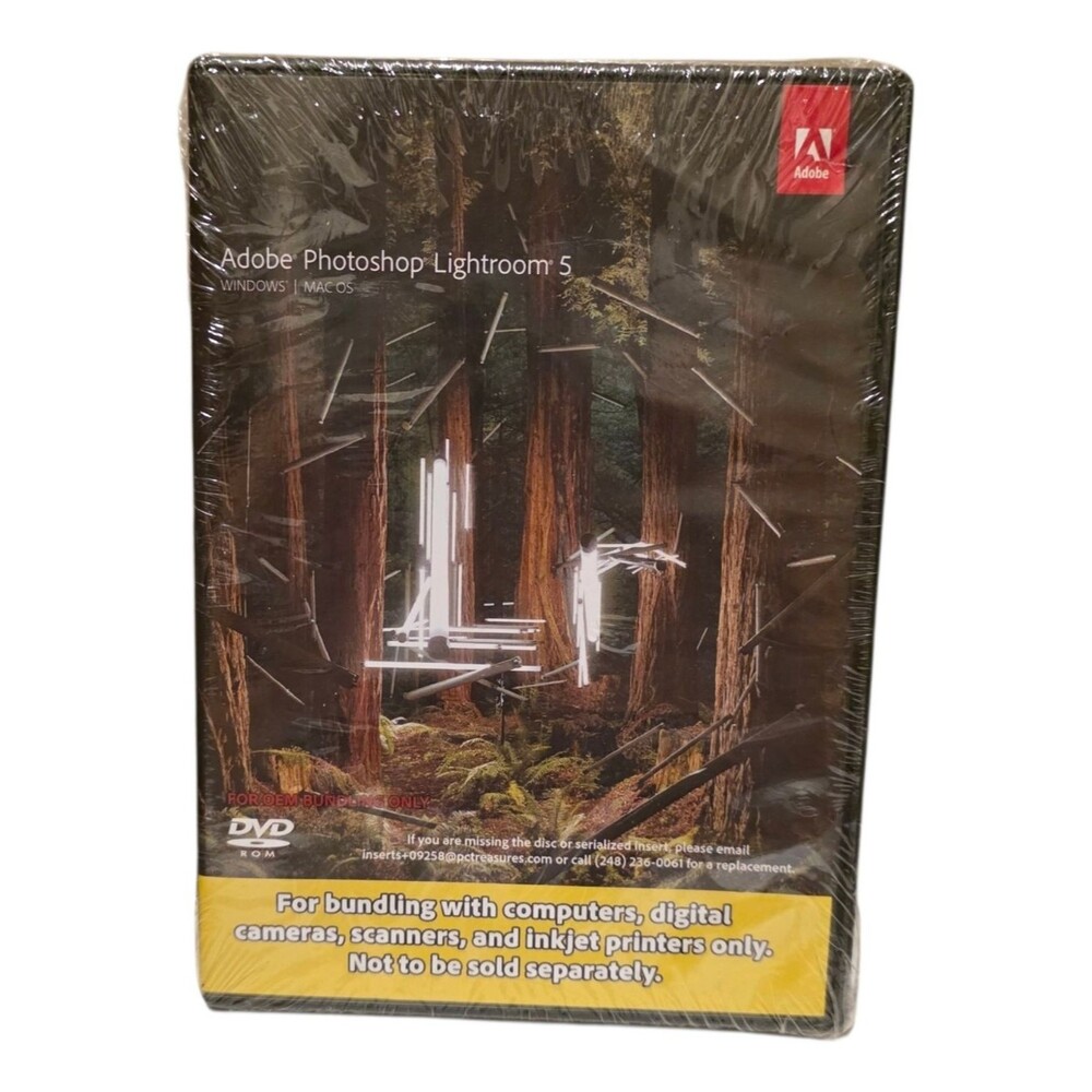 Adobe Photoshop Lightroom 5 DVD Sealed Windows Mac Photo Editing Software